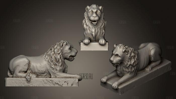 Lion sculpture stl model for CNC